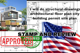 do structural drawings architectural floor plan city building permit site plan