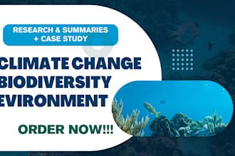 research on climate change, biodiversity and environmental topics