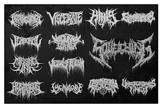 do a metal,hardcore,heavy metal, black metal band logo
