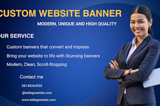 design a unique high quality website header or banner
