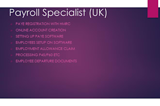 process your UK payroll and rti submission to hmrc