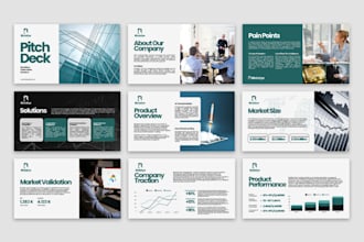 design professional powerpoint, pitch deck, business, school presentations slide