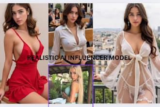 stunning hyper realistic ai influencer consistent face for insta fanvue and of