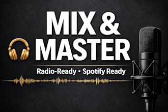 professionally mix and master your song to industry standards for spotify