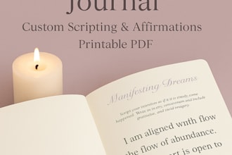 create a custom manifestation journal or scripting page