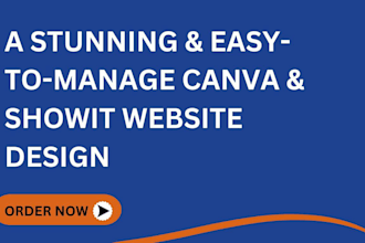 design a stunning website design using canva showit