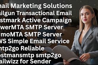 provide you kumomta, AWS ses, postmark SMTP server for email marketing solution