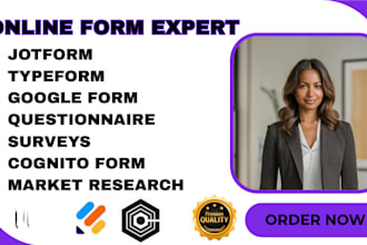 create custom online forms and surveys using jotform, google form, typeform