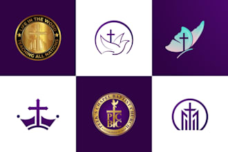 do modern christian ministry religious and church logo or graphics design