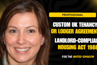 draft a UK tenancy, ast, lodger, or room rental agreement for landlords