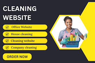 create cleaning service website, office website, house cleaning website
