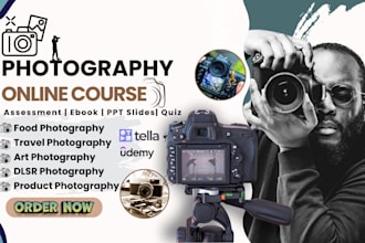 create photography online course ebook, book guide sports art food sport tourism