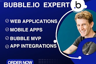 develop bubble io web app ai saas bubble website mvp saas bubble app developer