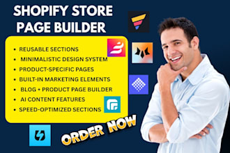 setup shopify page builder ecomposer gempage foxify instant section shogun beae