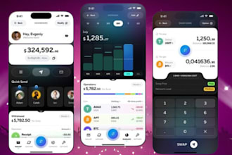 develop custom fintech app p2p payment app neobank crypto wallet app bank app