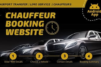 create and develop chauffeur, taxi booking website and limousine rental website