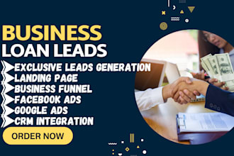 generate business loan leads mca leads via facebook ads business loan website