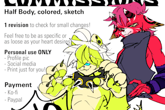 draw furry and anthro colored sketches