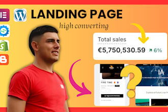 design a high converting landing page on wordpress