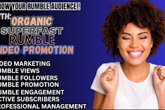 do organic promotion for your rumble channel and video to real audience