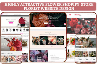 design flower shopify flower floral website florist floral dropshipping store