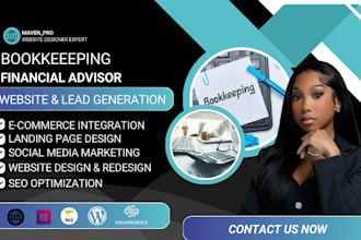build bookkeeping website tax accounting website finance investment website