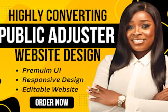 design public adjuster website insurance claim website insurance website