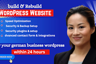 build or rebuild a modern responsive wordpress website for your german business
