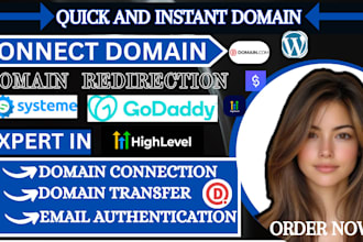 connect cloudflare godaddy wix domain to shopify, systeme io, hostinger, fix dns