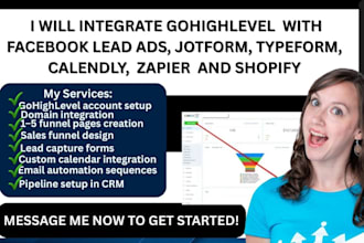 integrate gohighlevel facebook lead ads jotform typeform calendly zapier shopify