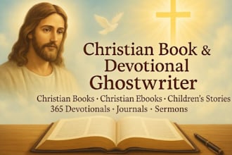 ghostwrite 30k christian book ebook children non fiction daily devotion, memoir