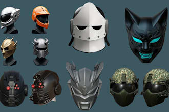 sculpt custom 3d mask 3d helmet model fantasy mask helmet model for 3d printing