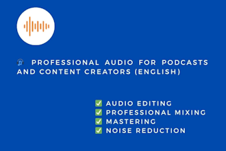 edit, mix, and master your podcast or content audio