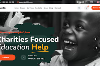non profit website, ngo, 501c3, donation, charity website on wordpress, wix