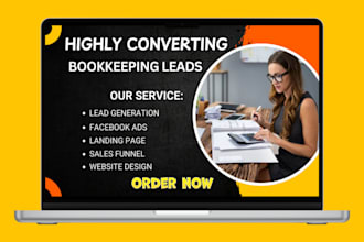 generate bookkeeping leads accounting leads tax, finance, bookkeeping website