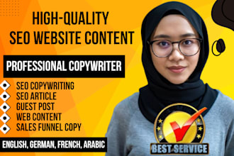be your seo content writer for website copywriting in english, french and german