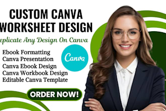 design canva worksheets, canva templates workbook, canva ebook design