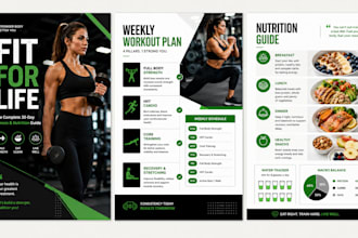 design custom health fitness workout ebook guide PDF lead magnet ebook on canva
