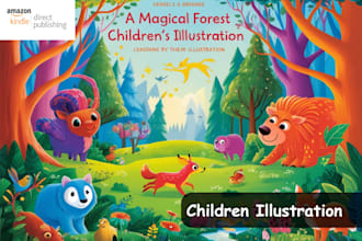 create children storybook illustration kdp, kid bible story illustration book