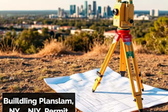 ca, fl, ga, tx, nj, ny, ma land surveyor building plan stamp for city permit