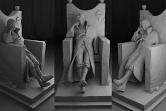 sculpt your 3d figures, 3d miniatures, 3d cartoon figures for 3d printing