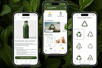 create waste management app, recycling app, waste collector app, trash app