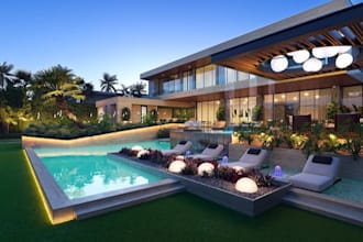do custom 3d backyard landscape design and front yard garden, patio, pool design