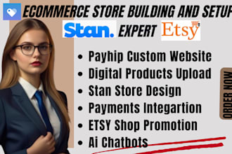 design payhip stan store payhip ecommerce digital product gumroad, ai setup