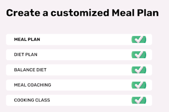 design customize meal planner for you