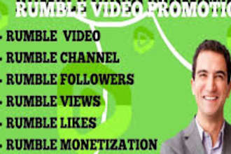 organic rumble channel setup promotion and live streaming for organic followers