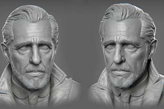 do realistic face model memorial 3d portrait head sculpt 3d bust model zbrush