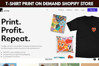 build 7figures t shirt website t shirt store print on demand store vintage store