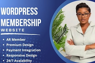 build wordpress membership website with ar member