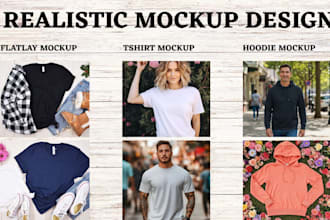 create realistic clothing mockup apparel design fashion tshirt mockup